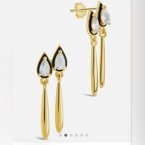 Enamel dangle earrings